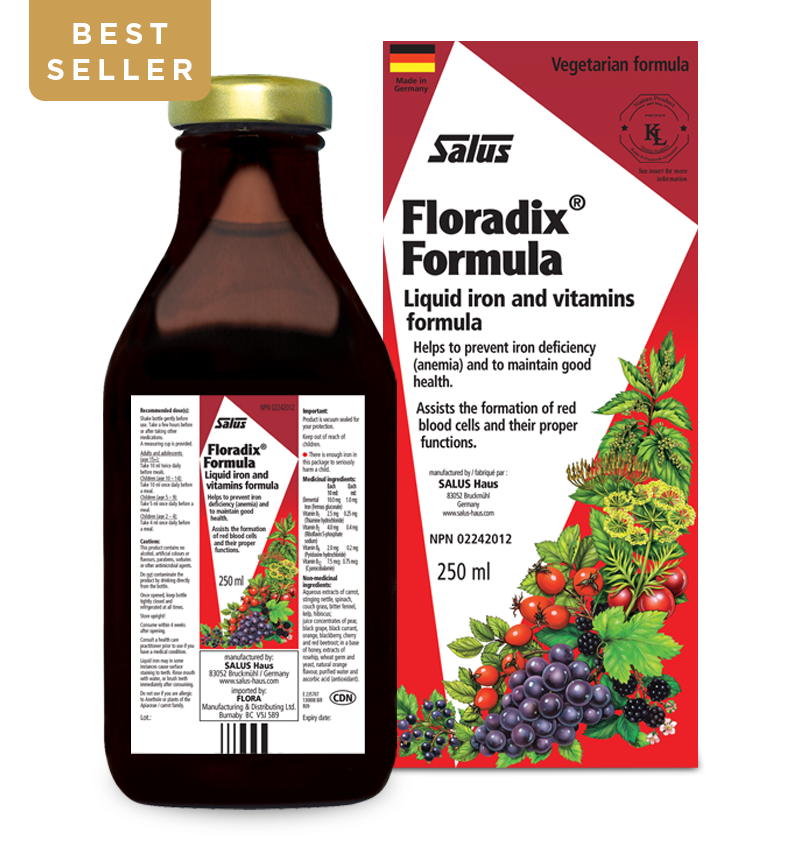 Fórmula de ferro líquido Floradix com vitaminas 250ml