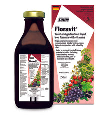 Fermento Floravit e fórmula de ferro líquido sem glúten com vitaminas 250ml