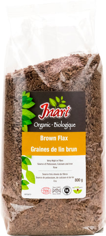 Semente Inteira de Linho Marrom Orgânico 800 gr. Inari