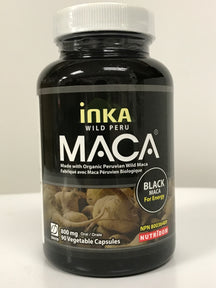 MACA Wild Peru organic black Maca for energy 800mg 90's