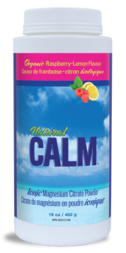 Natural CALM saveur framboise-citron bio 452 gr. magnésium ionique