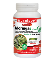 Feuille de Moringa biologique 500 mg 120 capsules Nutridom