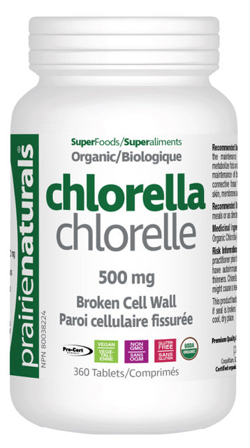 Chlorella 500 mg Organic 360 comprimidos