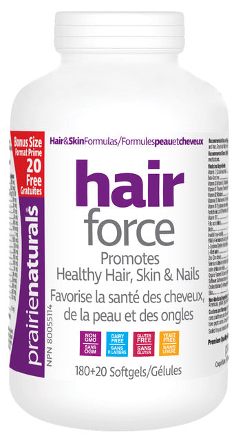 Hair Force favorise la santé des cheveux, de la peau et des ongles 180 + 20