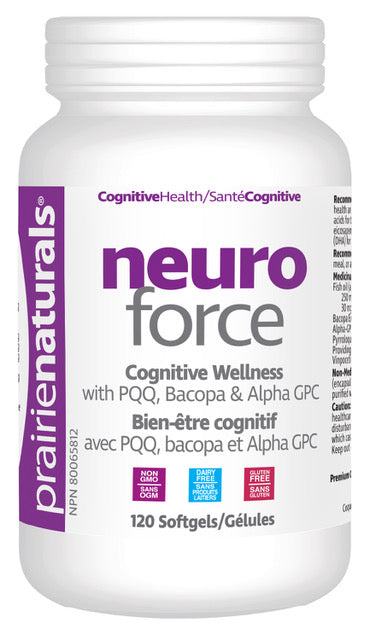 Neuro Force Santé cognitive avec PQQ, Bacopa et Alpha GPC 120