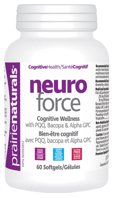 Neuro Force Santé cognitive avec PQQ, Bacopa & Alpha GPC 60's