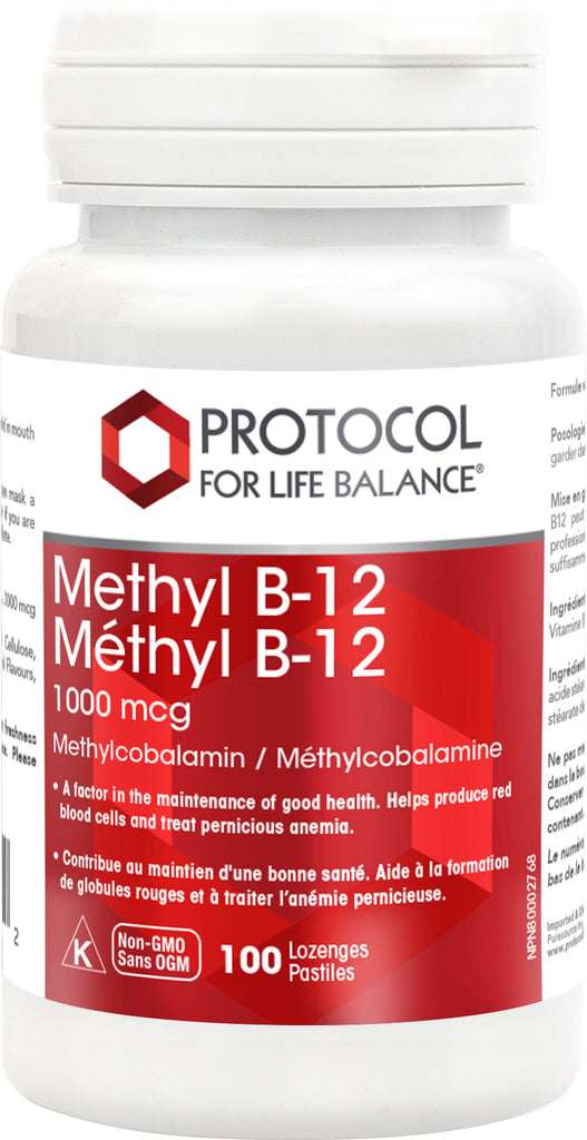 Protocole de méthyl B-12 1000mcg 100 pastilles