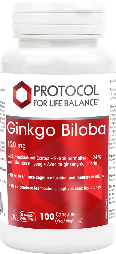 Protocole de Ginkgo Biloba 120mg 100