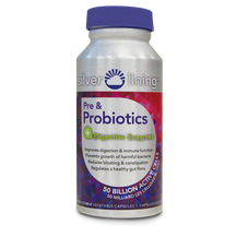 Silver Lining Pre & Probiotics + Enzymes digestives 50 milliards de cellules actives