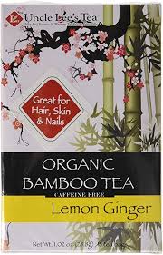 Chá de bambu orgânico limão gengibre 18 sacos