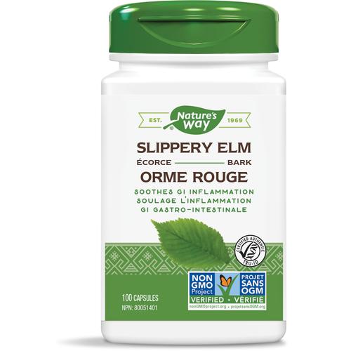 Slippery Elm Bark 100's  Soothes GI Inflamation Nature's Way