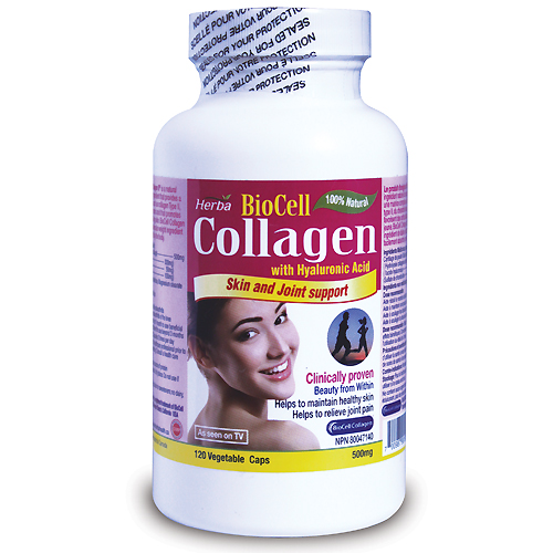 BioCell Collagen com ácido hialurônico, pele e suporte articular 120 caps