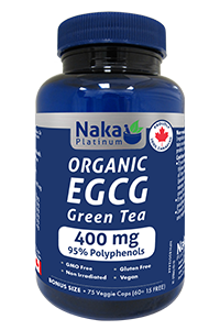 Platinum Organic EGCG Chá Verde 60 + 15 cápsulas