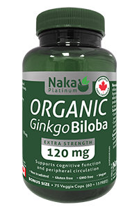 Ginkgo Biloba Orgânico 60 + 15