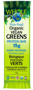 Organic Vegan Greens Protein Bar 15g Pure food