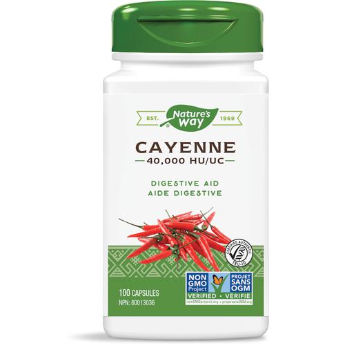 Cayenne 40,000 HU 100's Digestive Aid Nature's Way