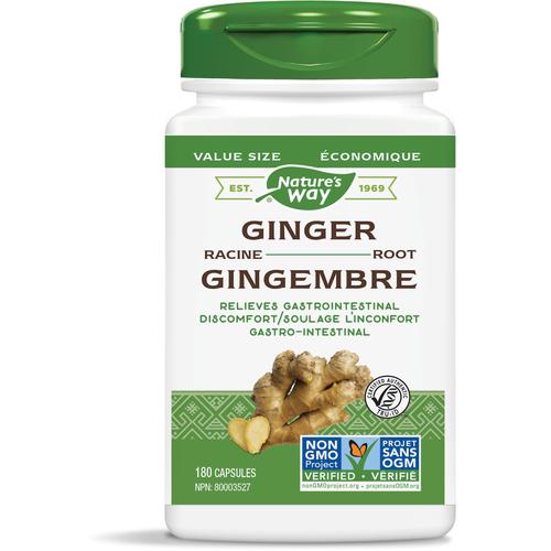 Ginger Root 180's Relieves Gastrointestinal discomfort Natures Way