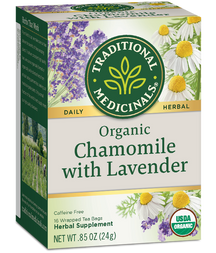 Organic Chamomile With Lavender 16 bags Traditional Medicinals