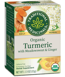 Organic Turmeric With Meadowsweet & Ginger Tea Traditional Medicinals