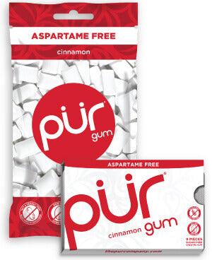 Pür gum cinnamon bag aspartame free 55 pieces