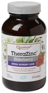 TheraZinc Sabugueiro Pastilha Quantum Natural de Framboesa dos Anos 60